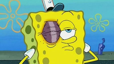 Губка с подбитым глазом